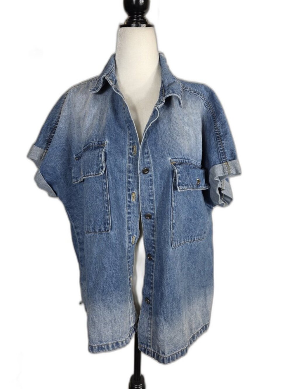 One Teaspoon Cut Off Denim Shirt – Size S